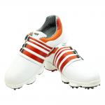 Men’s Golf Shoe PGM Leather Auto-lacing –  White-Orange