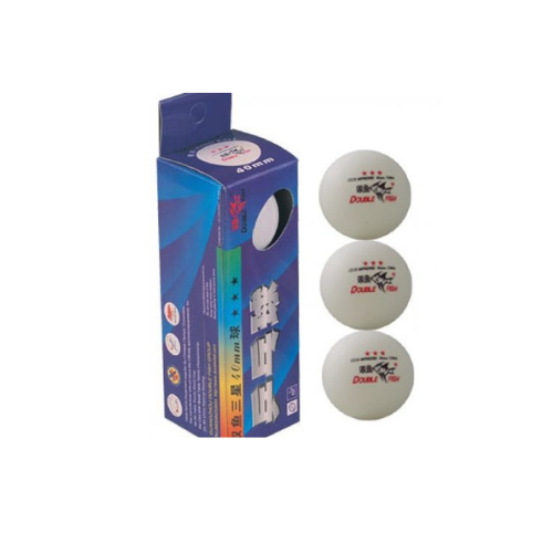 TT Ball 3 Star Double Fish – White