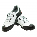 Men’s Golf Shoe PGM Leather Auto-lacing White & Black