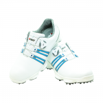Men’s Golf Shoe PGM Leather Auto-lacing –  White-Blue