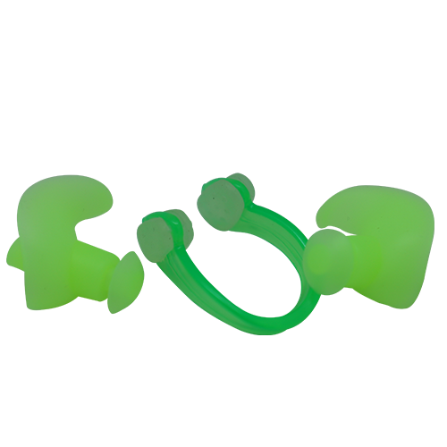 Soft Silicon Ear & Nose Plug Set Green