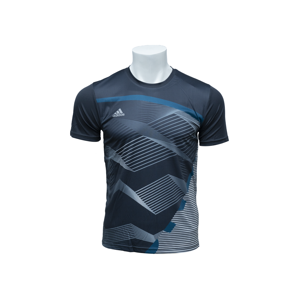 Sports T-Shirt Deep Navy Blue With Ash Texture