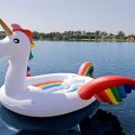 Unicorn Pool Float Giant Inflatable Unicorns Swimming Pool For Pool Party