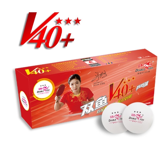 ITTF approved Double Fish V40+ 3 Stars Table Tennis Ball