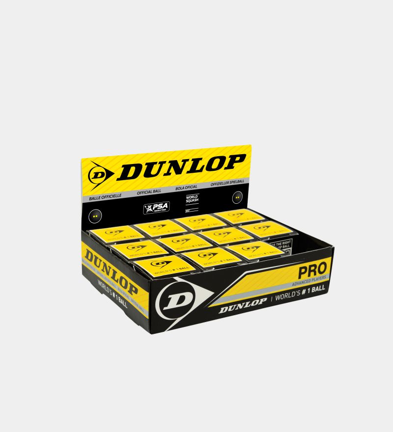 Dunlop Pro Double Yellow Dot Squash Ball